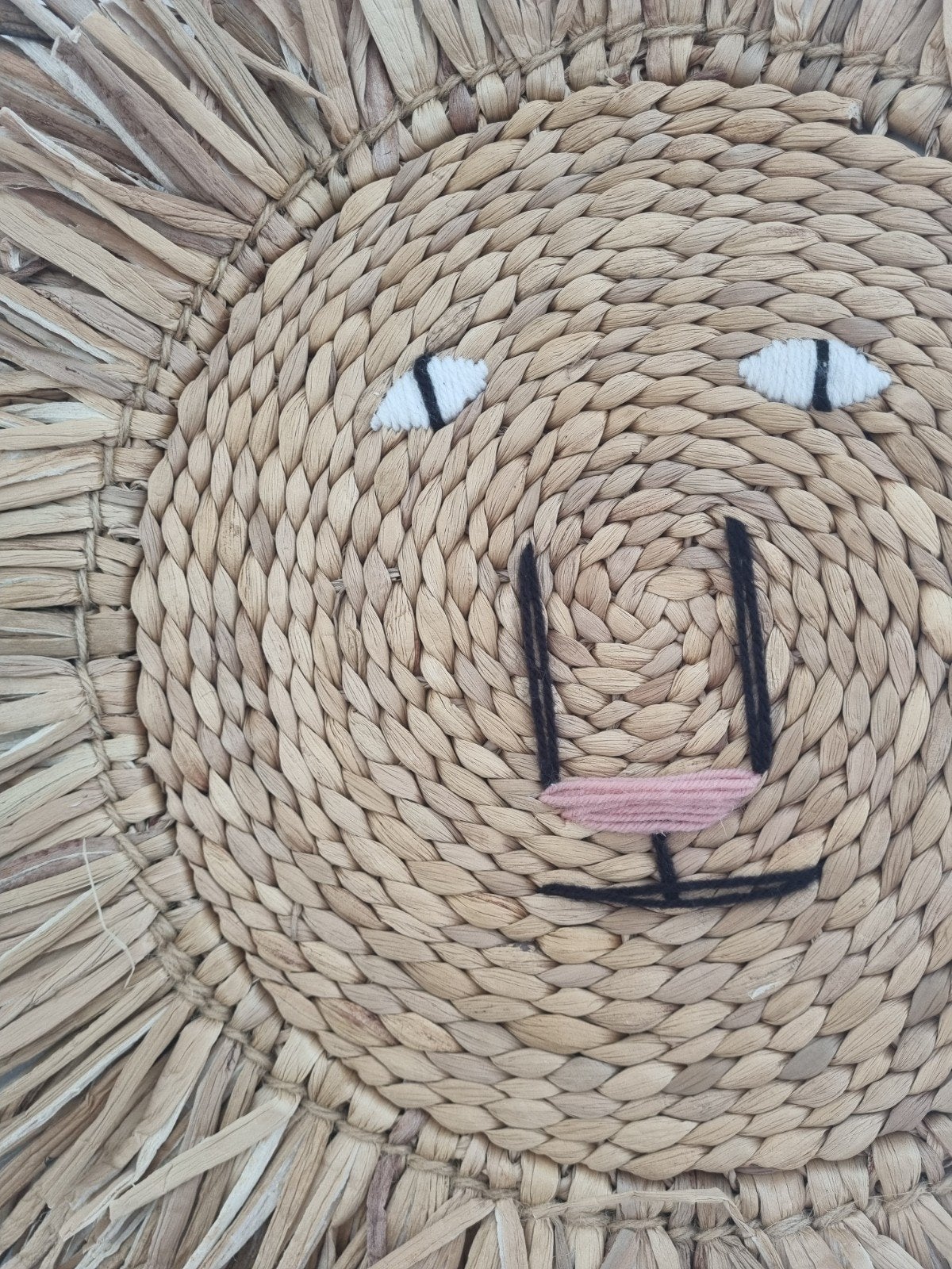 Decoratieve Leeuw Wanddecoratie van Natuurlijk Materiaal, Boho, Ophalen of Verzenden, Zo goed als nieuw, Natuurlijk materiaal