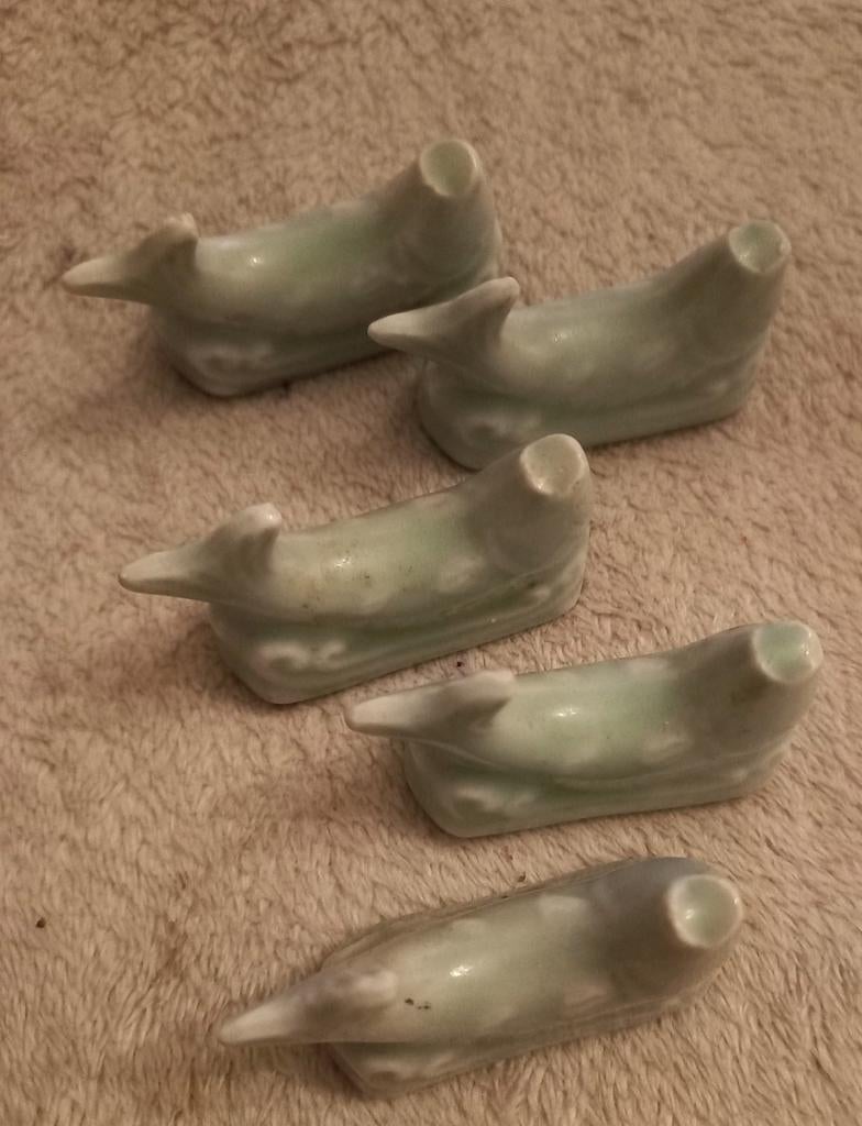 Longquan Celadon Koi Vis Eetstokjes Houders - Jade Groen, Antiek en Kunst, Antiek | Keramiek en Aardewerk, Ophalen of Verzenden