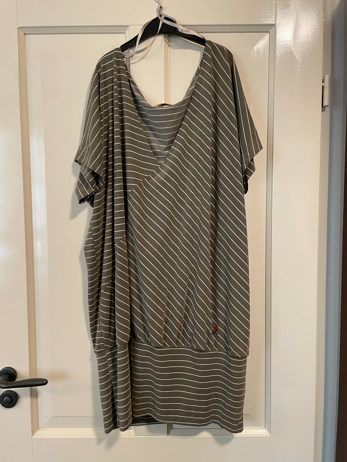 Belloya gestreepte tuniek/jurk maat 50, Ophalen of Verzenden, Zo goed als nieuw, Grijs, Blouse of Tuniek