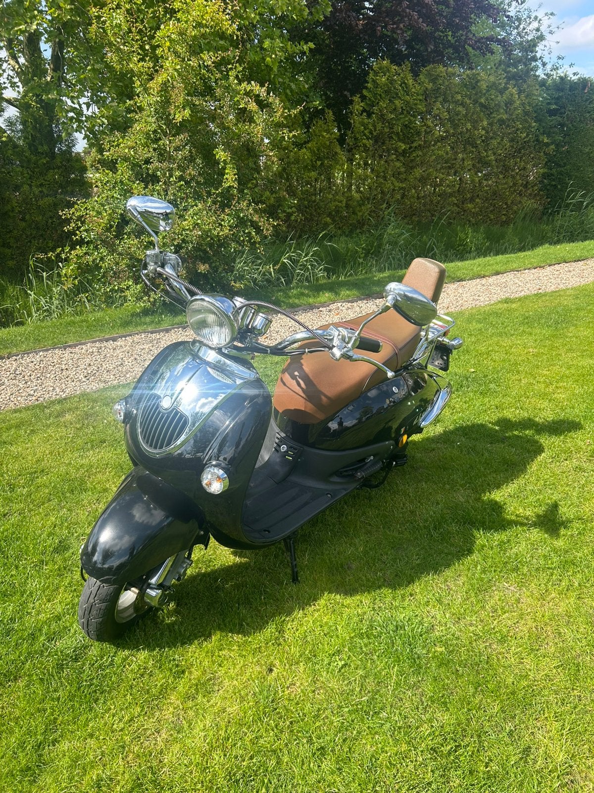 Retro scooter 50cc *Nieuw blok 300km*, Fietsen en Brommers, Scooters | Overige merken, Ophalen, Zo goed als nieuw, Benzine
