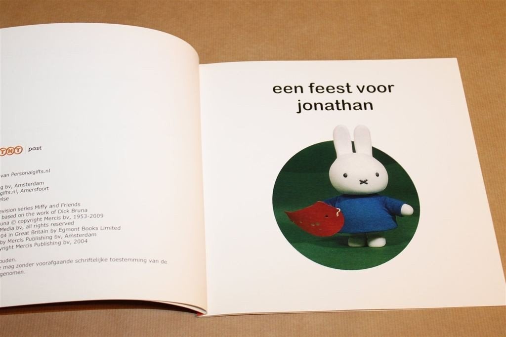 Een Feest voor Jonathan — Gepersonaliseerd Nijntje-Boek, Ophalen of Verzenden, Gelezen