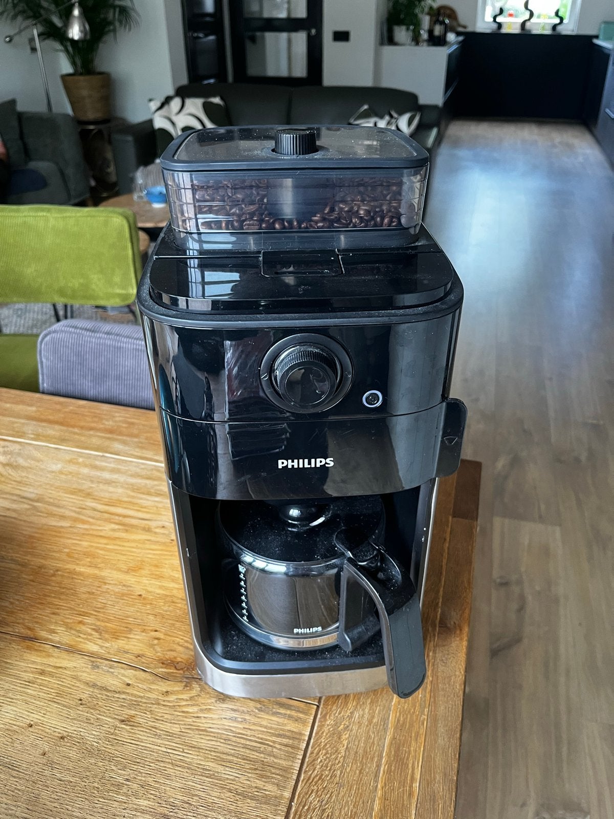 Philips Grind & Brew Koffiezetapparaat met bonenmaler, Ophalen, Gebruikt, 10 kopjes of meer, Gemalen koffie