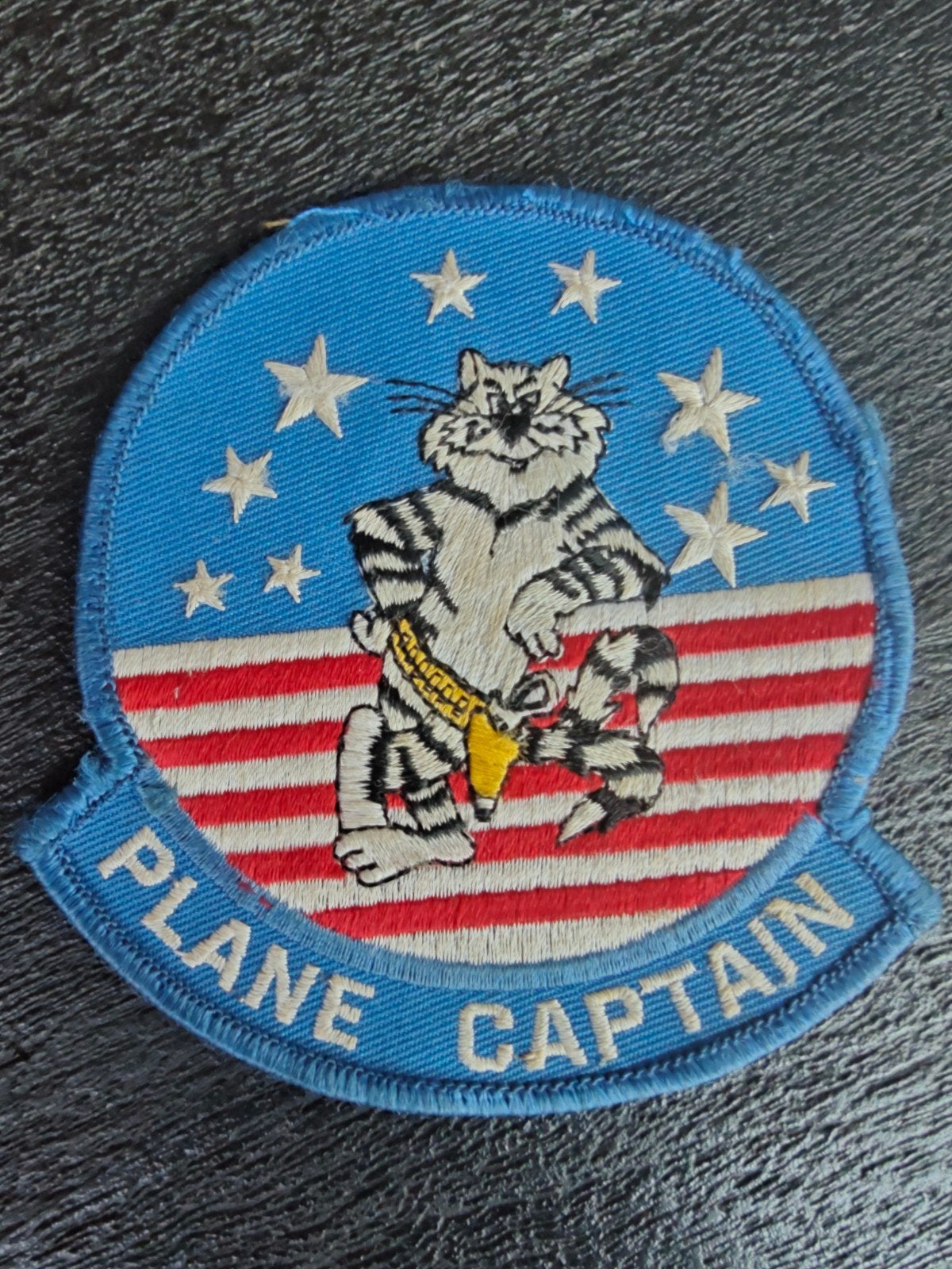US NAVY F-14 TOMCAT PLANE CAPTAIN PATCH - past niet in de ve, Ophalen of Verzenden, Marine, Amerika, Embleem of Badge