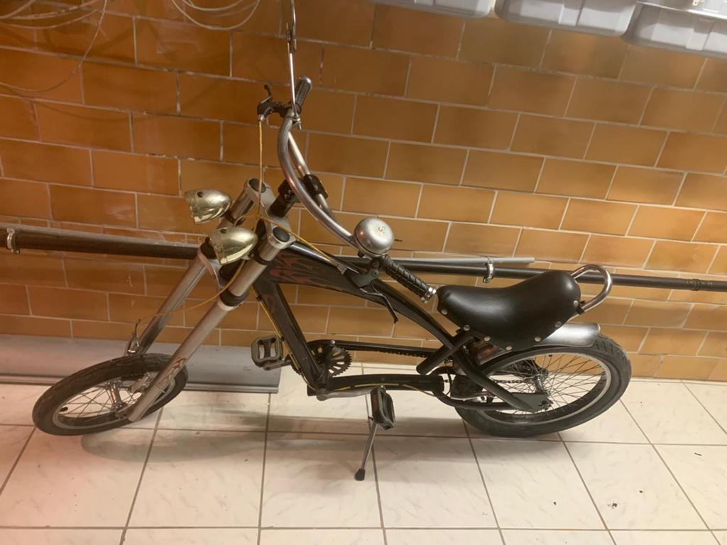 Zwarte chopperfiets, Fietsen en Brommers, Ophalen, Gebruikt