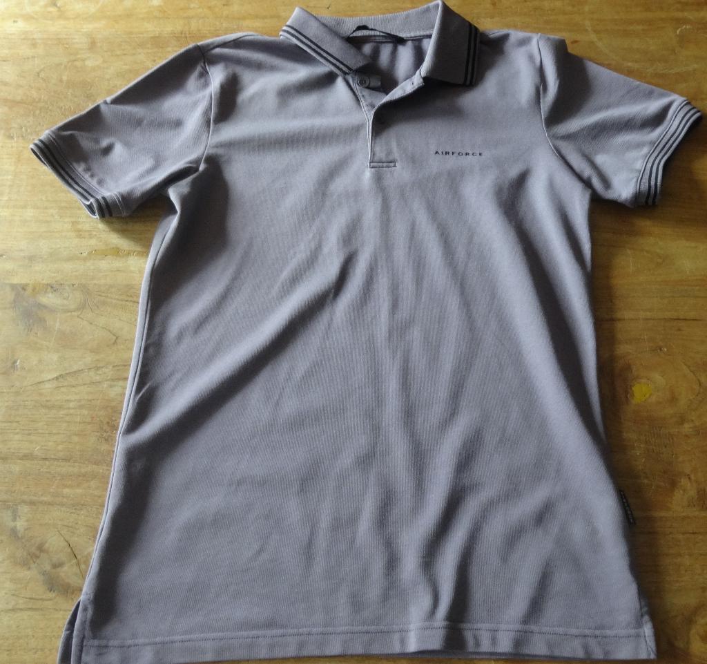 ZGAN! Mooie paarse polo AIRFORCE, Kinderen en Baby's, Kinderkleding | Maat 164, Ophalen of Verzenden, Zo goed als nieuw, Jongen