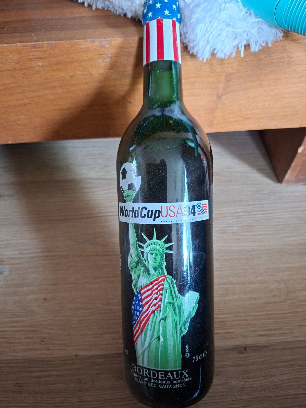 Wijnfles 1994 WK Amerika - Bordeaux Blanc Sauvignon, Ophalen of Verzenden, Gebruikt, Frankrijk, Witte wijn