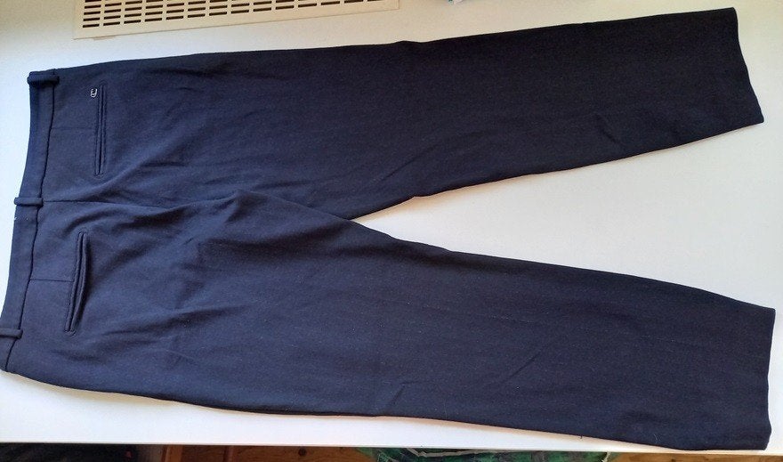 CAMBIO donkerblauwe broek met zwart streepje, maat 44 – 46, Cambio, Maat 42/44 (L), Zo goed als nieuw, Lang