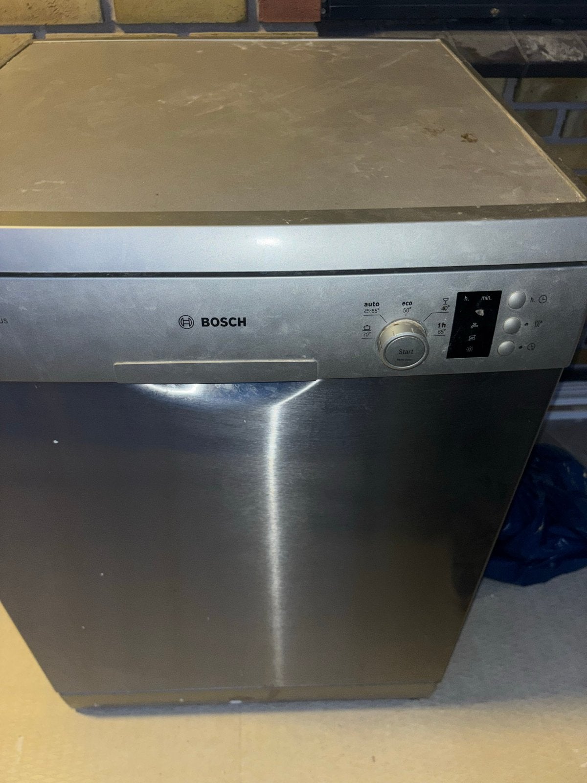 Bosch Serie 2 SilencePlus Vaatwasser - Zilver, Gebruikt, 60 cm of meer, Eco programma, Ophalen of Verzenden