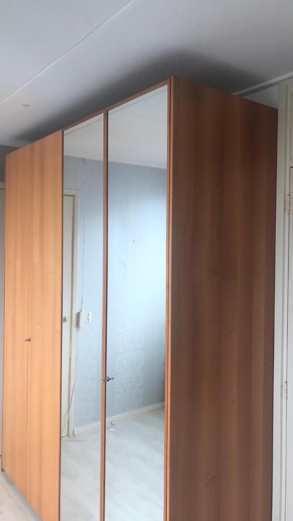 Kledingkast met spiegeldeuren, Huis en Inrichting, Kasten | Kledingkasten, Ophalen, Met deur(en), Gebruikt, 200 cm of meer