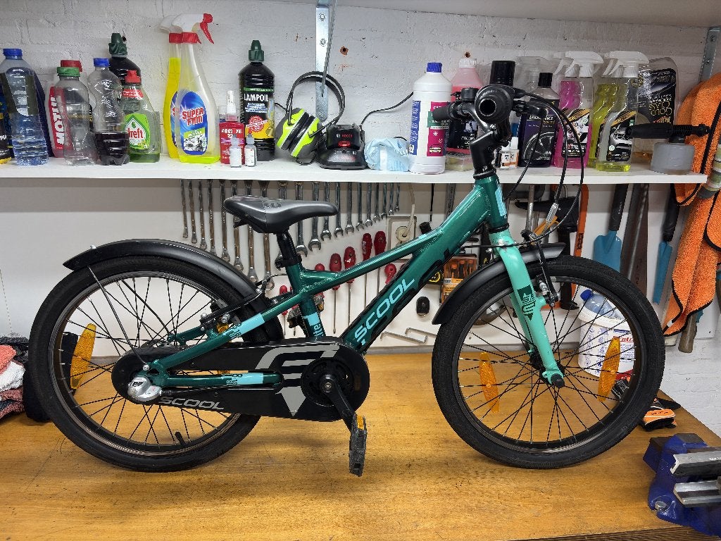 Kinderfiets 18 Inch S'cool 3 versnellingen, Ophalen, Velgrem, Scool, 16 tot 20 inch