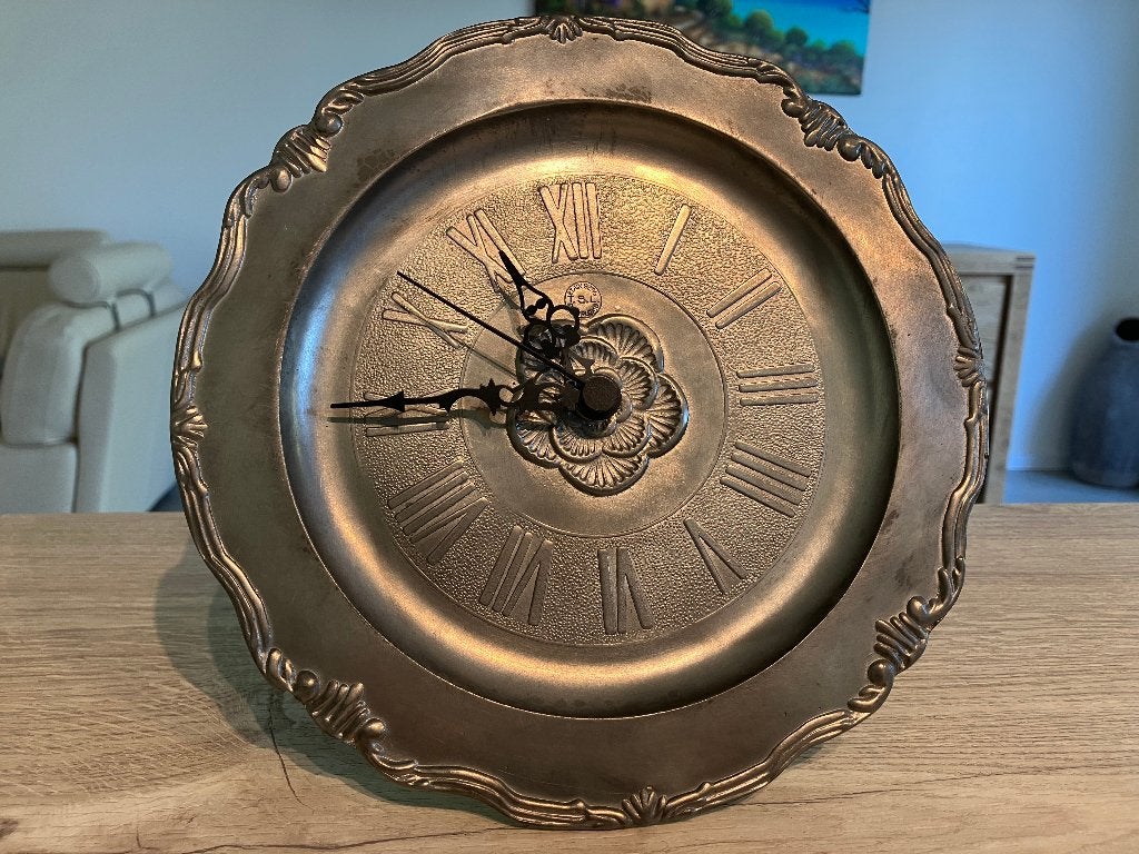 Antiek Tinnen Klok 92% Zuiverheid / 0,586 Kilogram, Antiek en Kunst, Ophalen of Verzenden