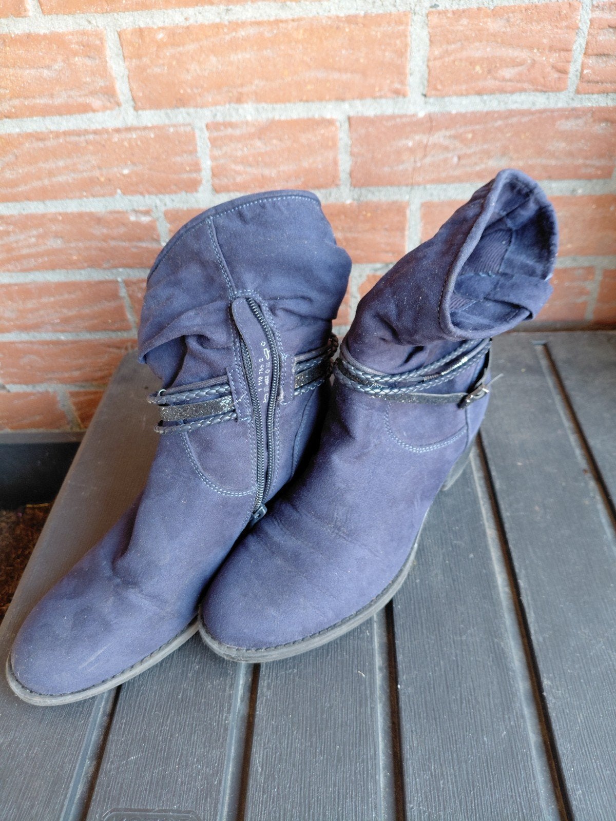 laarzen maat 38, Ophalen, Blauw, Lage of Enkellaarzen, Gedragen