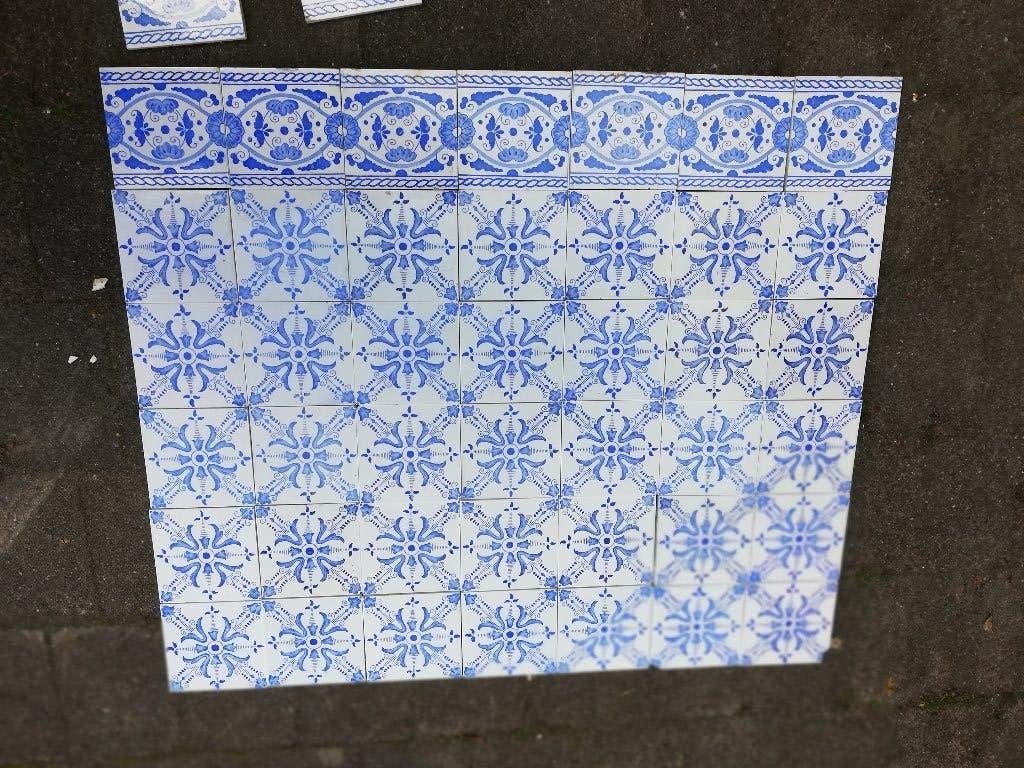 ca 72hx84br Tegeltableau voor achter fornuis, kachel, Ophalen