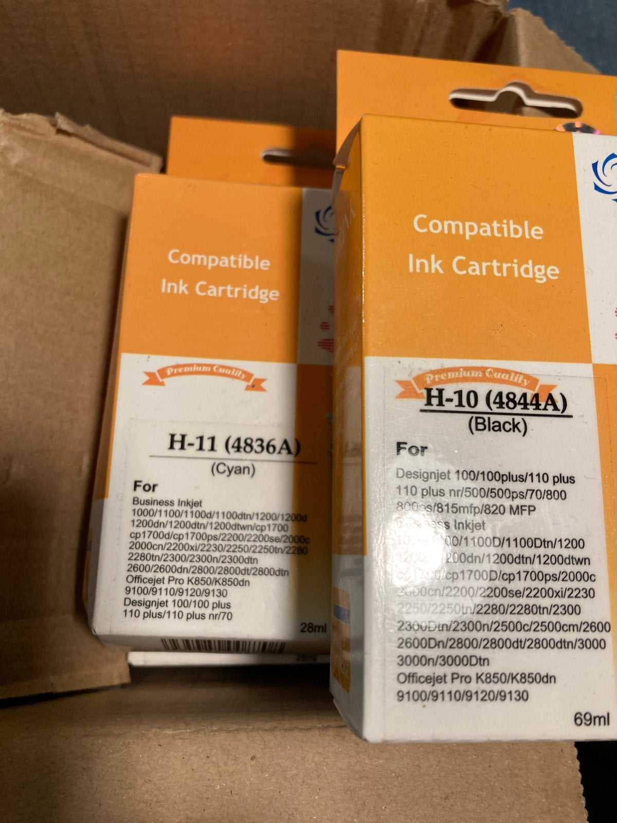 Twee sets compatibele HP10/11 inkjetpatronen (8 stuks), Ophalen, Nieuw, Cartridge