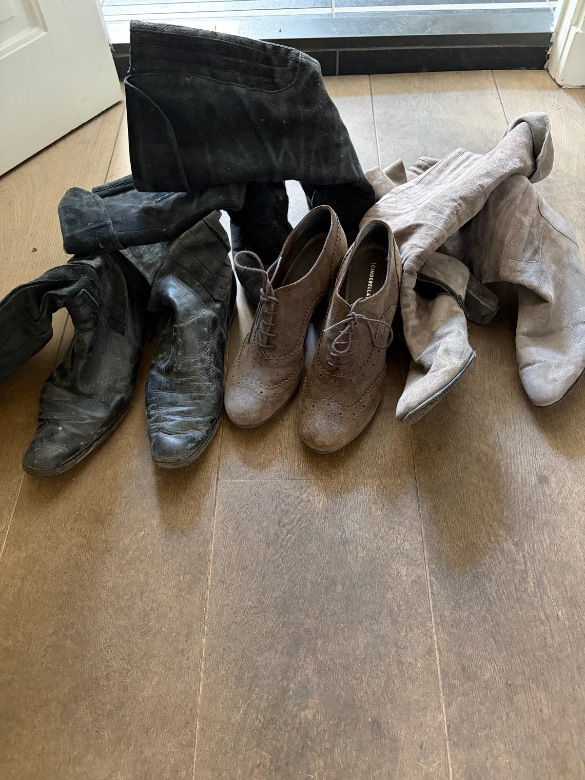 Dames laarzen en schoenen maat 41, Ophalen, Gedragen, Zwart, Hoge laarzen