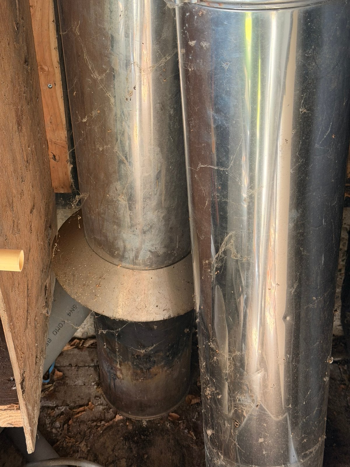 Dubbelwandige kachelbuis, Ophalen, Houtkachel, Zo goed als nieuw, Inbouw