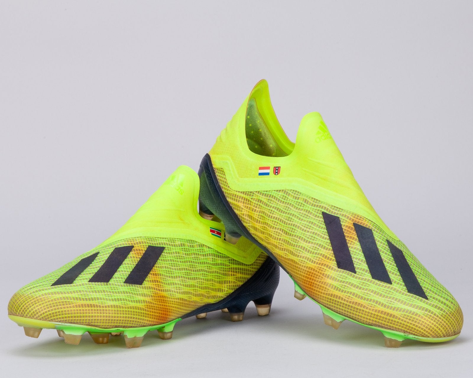 Match worn schoenen Justin Kluivert AS Roma / Oranje, Ophalen of Verzenden, Gebruikt, Ajax, Overige typen