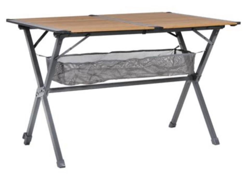 Bamboo roltafel, Caravans en Kamperen, Kampeermeubelen, Ophalen, Gebruikt, Campingtafel
