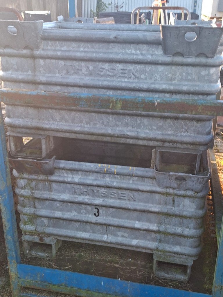 palletboxen Thyssen 80 x 120 cm, 2 stuks, stapelbaar, Gebruikt, 100 cm of meer, 60 cm of meer, Overige typen
