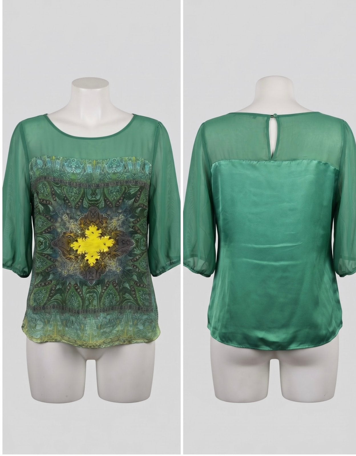 Blouse van summum- Maat : 42, Ophalen of Verzenden, Zo goed als nieuw, Maat 42/44 (L), Groen