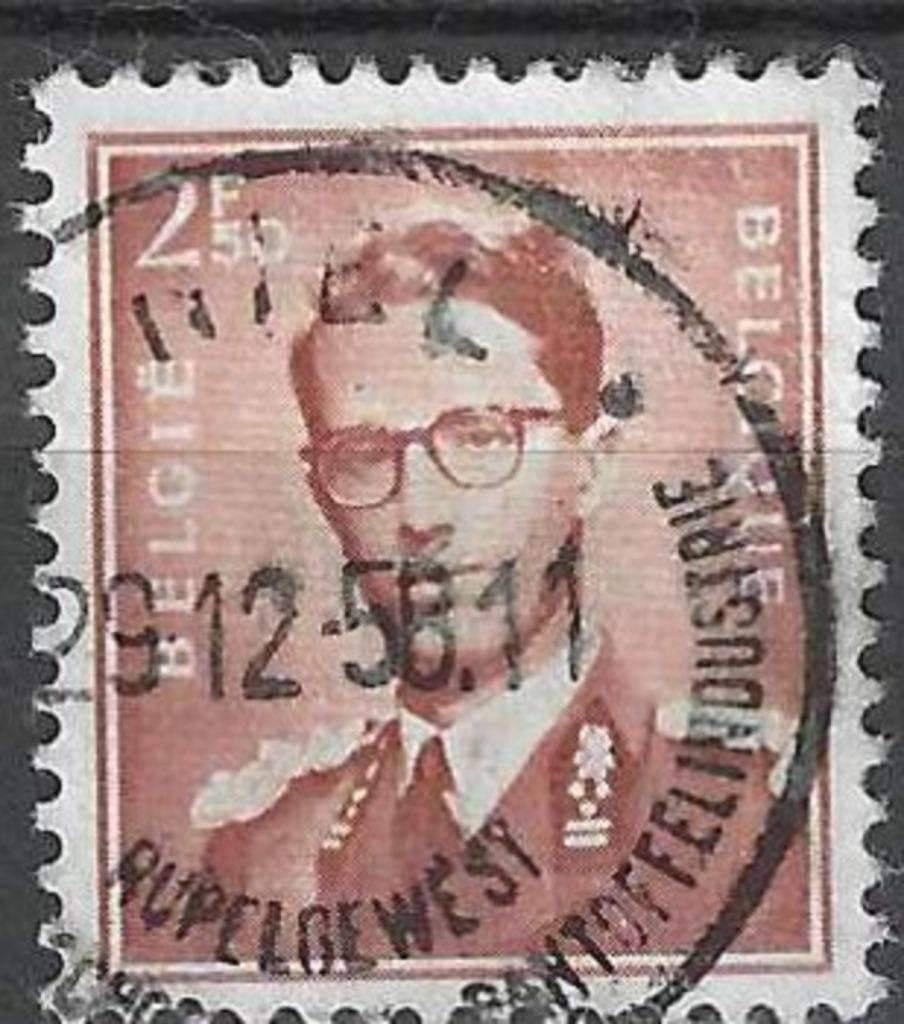 Belgie 1957 - Yvert 1028a - Koning Boudewijn (ST), Verzenden, Gestempeld, Koninklijk huis