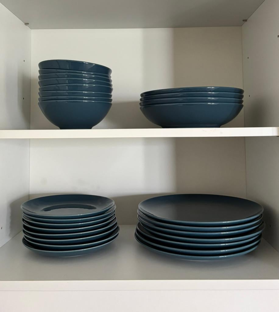 Blauw ikea servies || ALS NIEUW, Ophalen, Overige materialen, Zo goed als nieuw, Effen