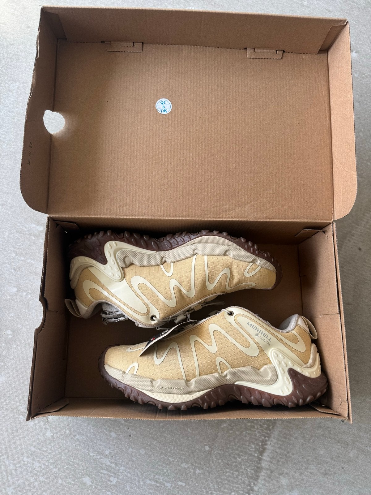 Merrell Cham redux gore-Tex sneaker lichtgeel maat 38 04501, Verzenden, Geel, Nieuw, Sneakers of Gympen