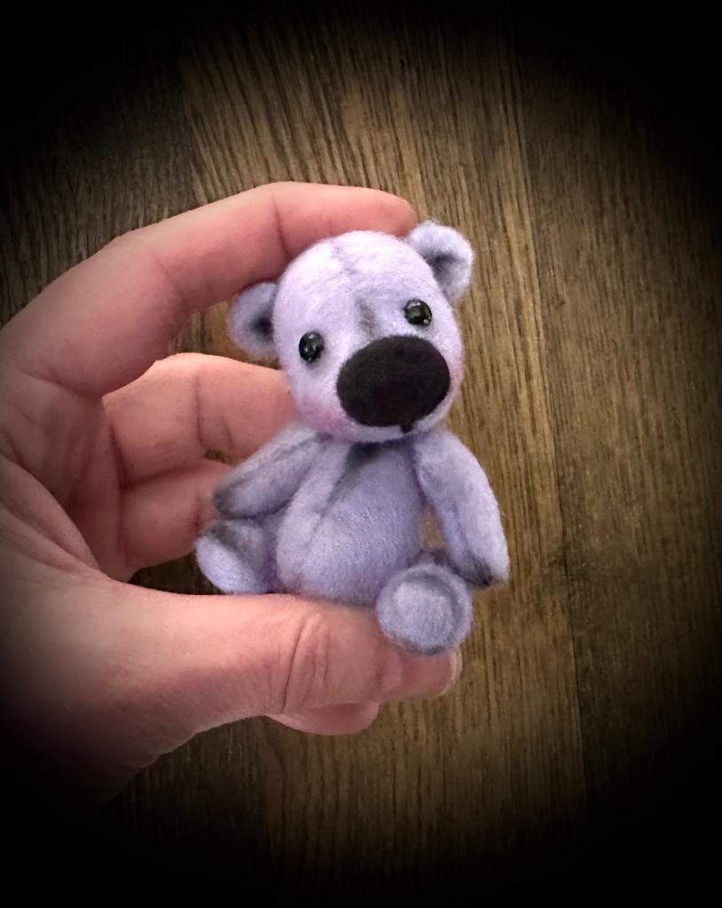 Mini teddybeer Teddy Bear handgemaakt beweegbaar pop doll, Verzenden, Nieuw, Stoffen beer, Overige merken