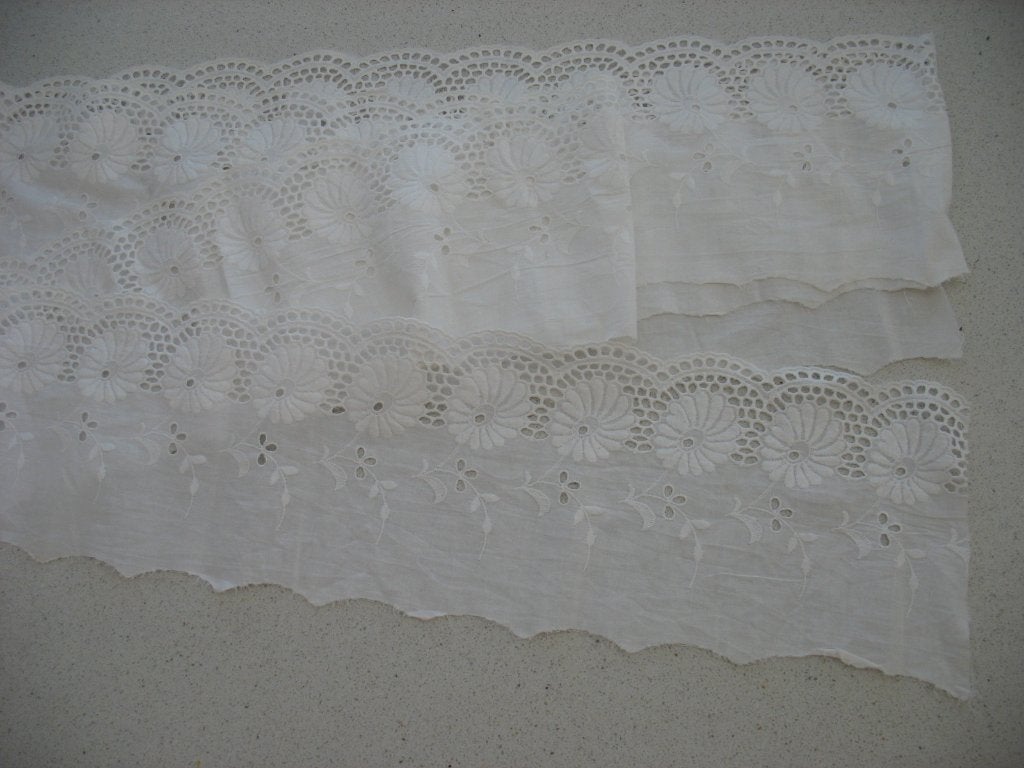 Restantje Broderie Kant Ruches voor Manchet Kraag✨ BVaN, Hobby en Vrije tijd, Naaien en Fournituren, Ophalen of Verzenden, Kant