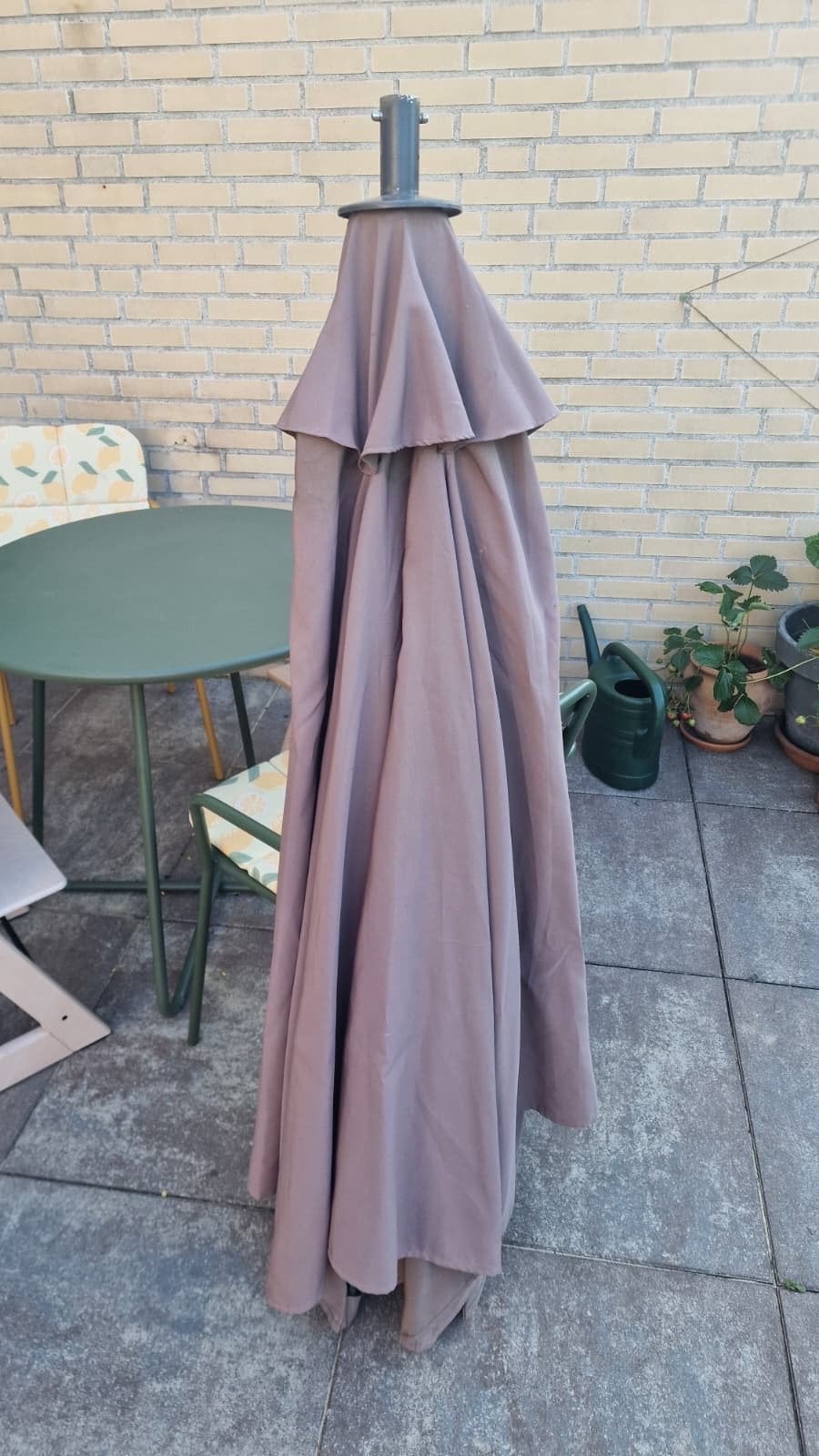Parasol om op te hangen - Beige/Taupe, Ophalen, Gebruikt, 2 tot 3 meter, Stokparasol