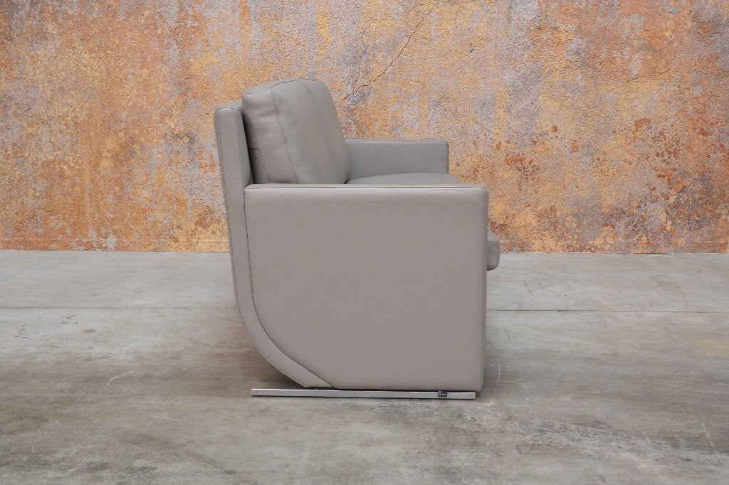 ZGANieuw! verstelbare leren Leolux Timandra designbank, Leolux, Leolux, Tweepersoons, 75 tot 100 cm