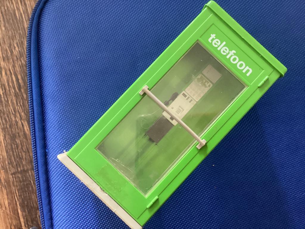 PTT  … Telefooncel spaarpot // kunststof. / hoog 12x5.5 cm, Verzamelen, Ophalen of Verzenden, Zo goed als nieuw