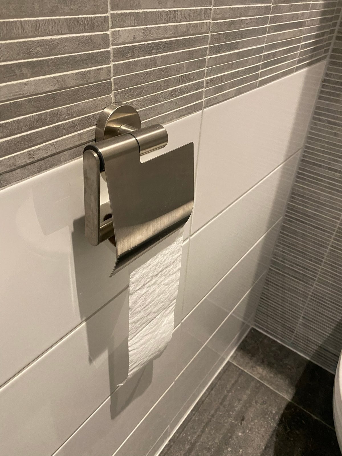 Complete Tiger Toilet Accessoires Set - Geborsteld Zilver, Huis en Inrichting, Ophalen, Overige merken, Zeepdispenser/zeepbakje