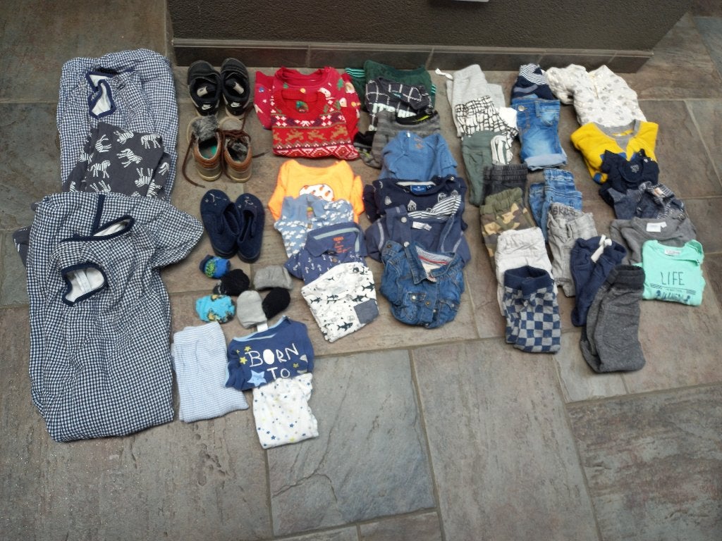 Babykleding maat 68 jongen pakket, Ophalen, Gebruikt, Jongetje