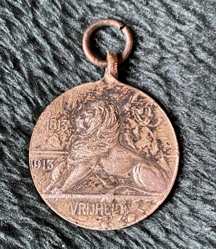 Historische Medaille 1813 Aankomst Prins Willem VI Schevenin, Ophalen of Verzenden, Brons, Nederland