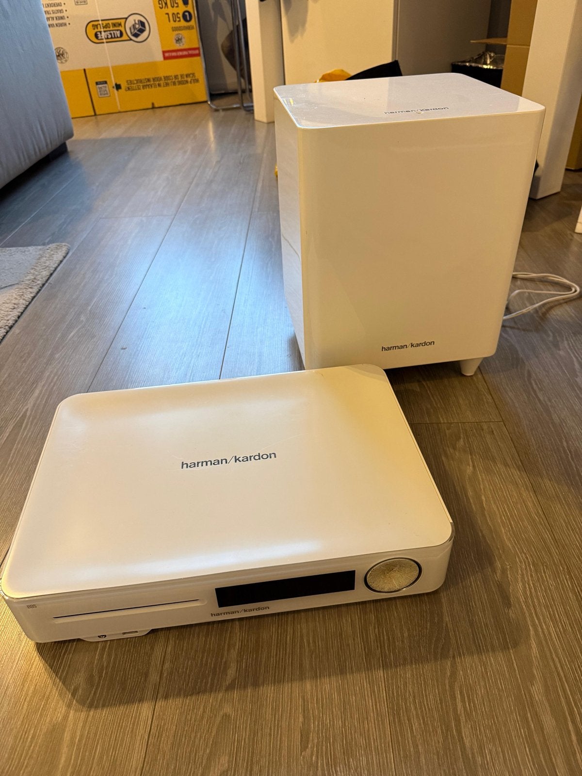 Harman Kardon Home Cinema Set met Blu-ray speler en subwoofe, Gebruikt, 2.1-systeem, Blu-ray-speler, 70 watt of meer