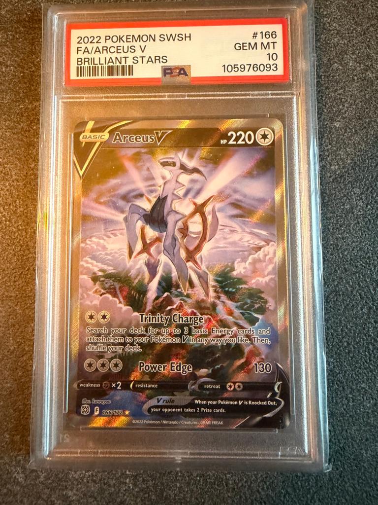 Arceus V 166/172 Pokémon Brilliant Stars Graded PSA 10, Ophalen of Verzenden, Zo goed als nieuw