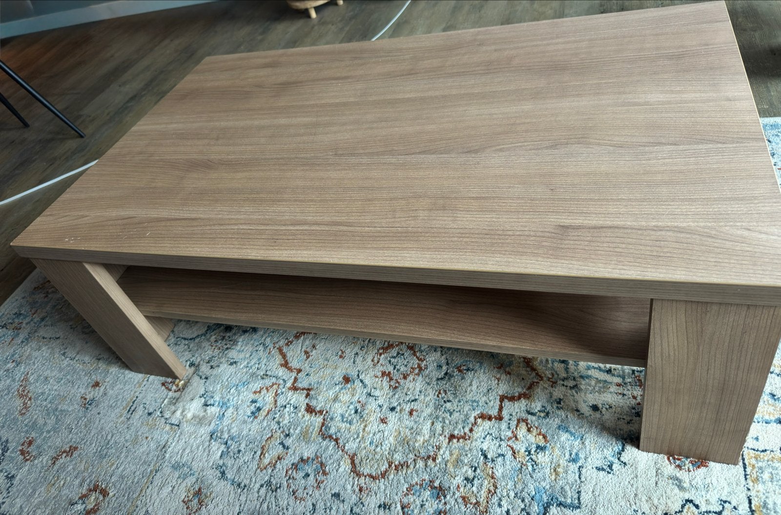 Praktische salontafel met opbergruimte, Ophalen, Gebruikt, 100 tot 150 cm, 50 tot 100 cm