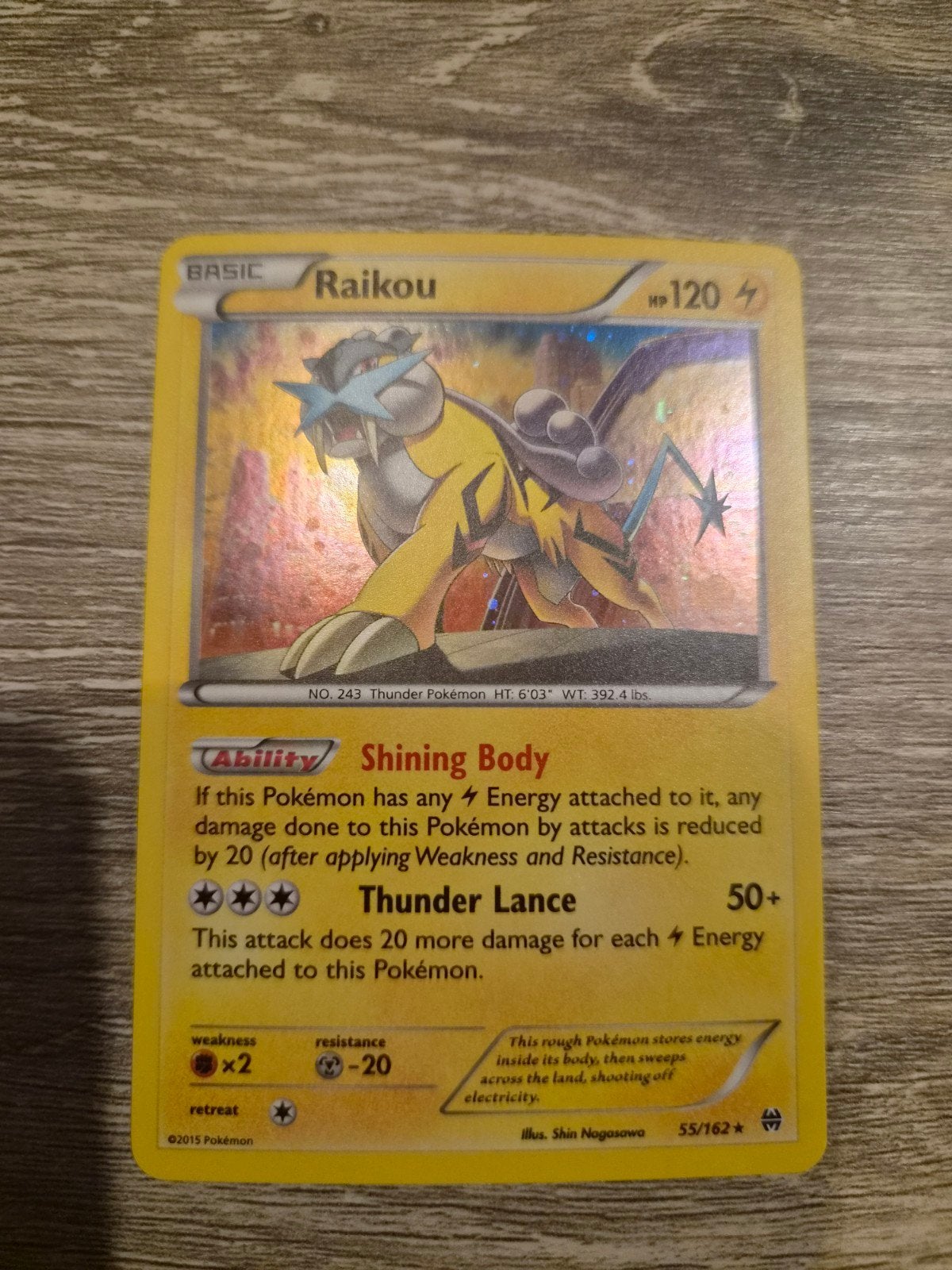 Raikou cosmos holo Breakthrough, Verzenden, Zo goed als nieuw, Losse kaart, Foil