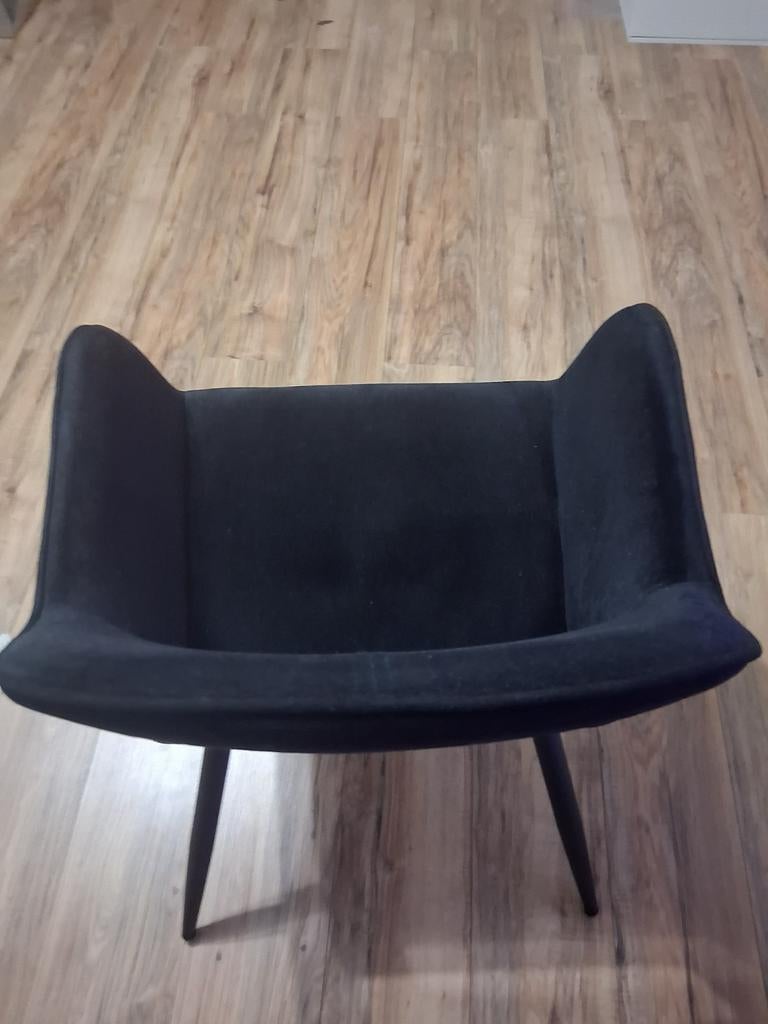 Stijlvolle Zwarte Fauteuil - Comfortabel en Modern, Zwart, Zo goed als nieuw, Stof, Eén