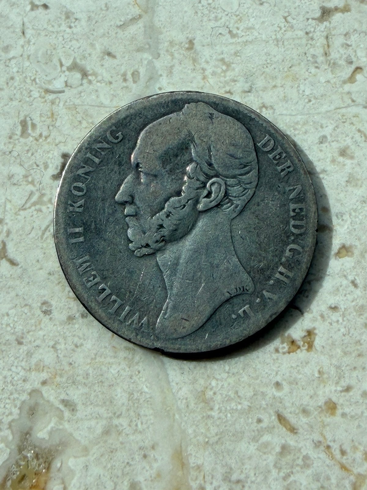 Zilveren 1 gulden 1843, Postzegels en Munten, Ophalen of Verzenden, Koningin Wilhelmina, 1 gulden