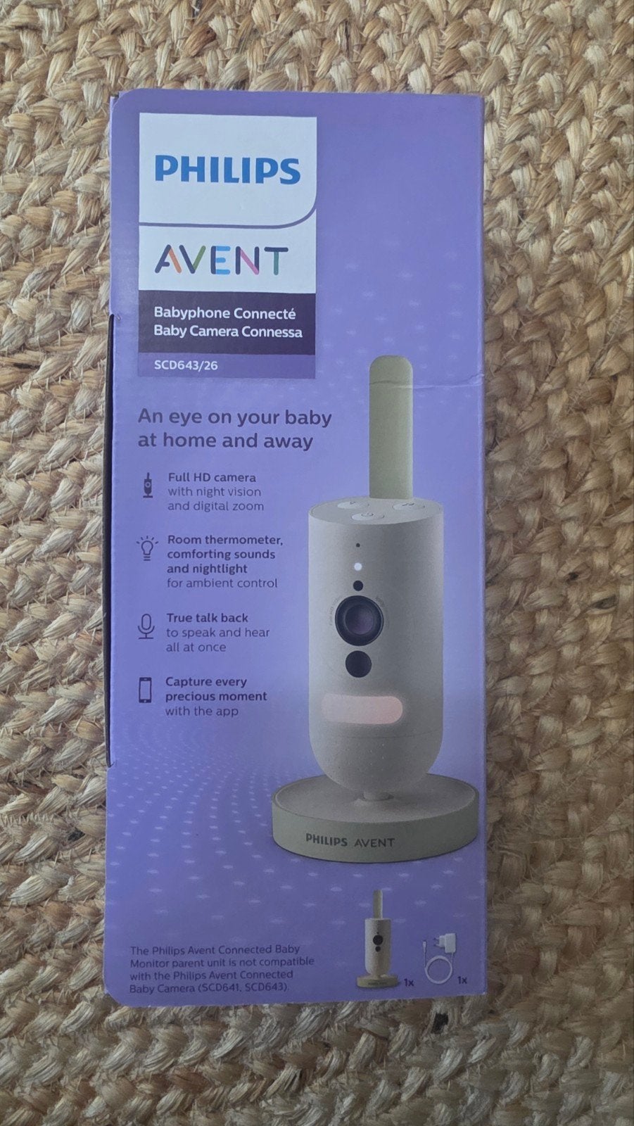 Philips Avent Babyfoon Connecté Baby Camera SCD643/26, Verzenden, Nieuw, 250 meter of meer, Camera