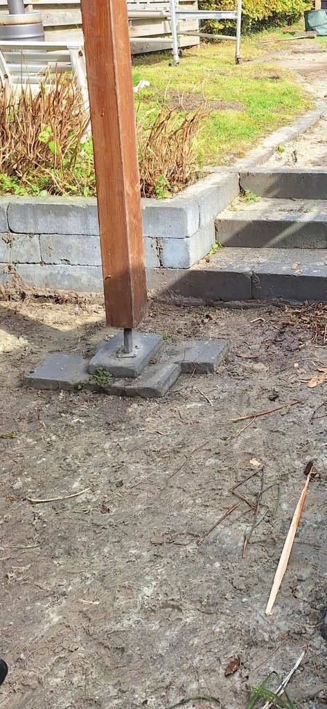 Linia stapelblokken grijs 15x15x60, Tuin en Terras, Ophalen, Gebruikt, Beton, Overige typen
