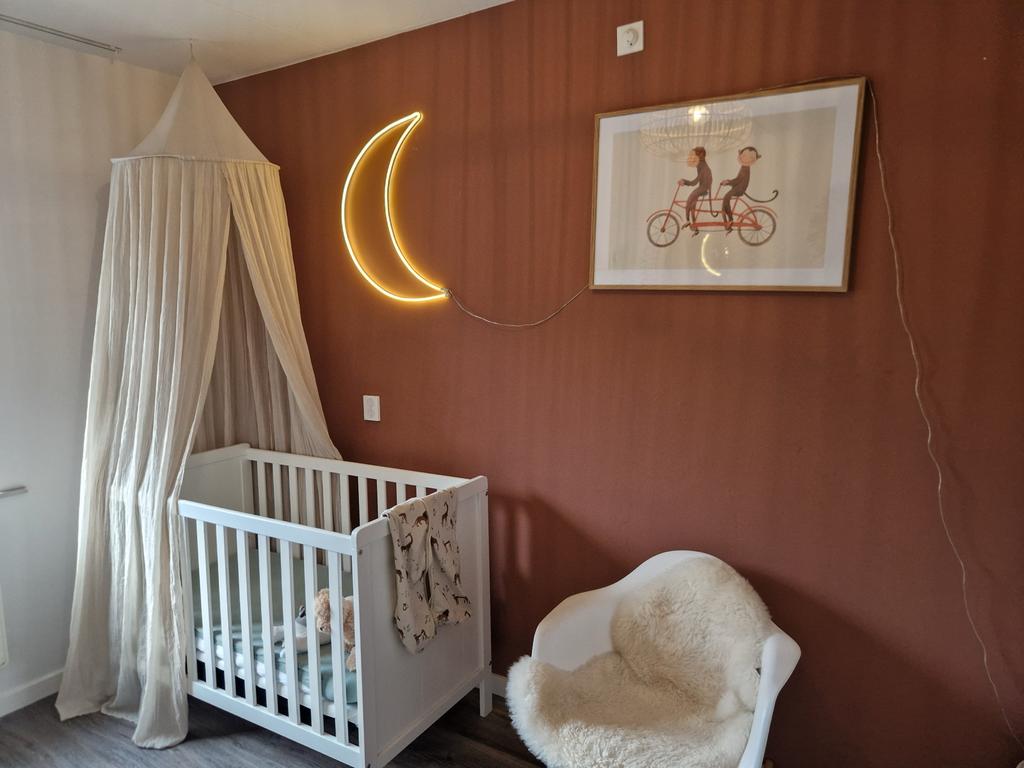 Karwei maanlamp met lange snoer en stekker, Huis en Inrichting, Ophalen of Verzenden, Zo goed als nieuw, Kunststof