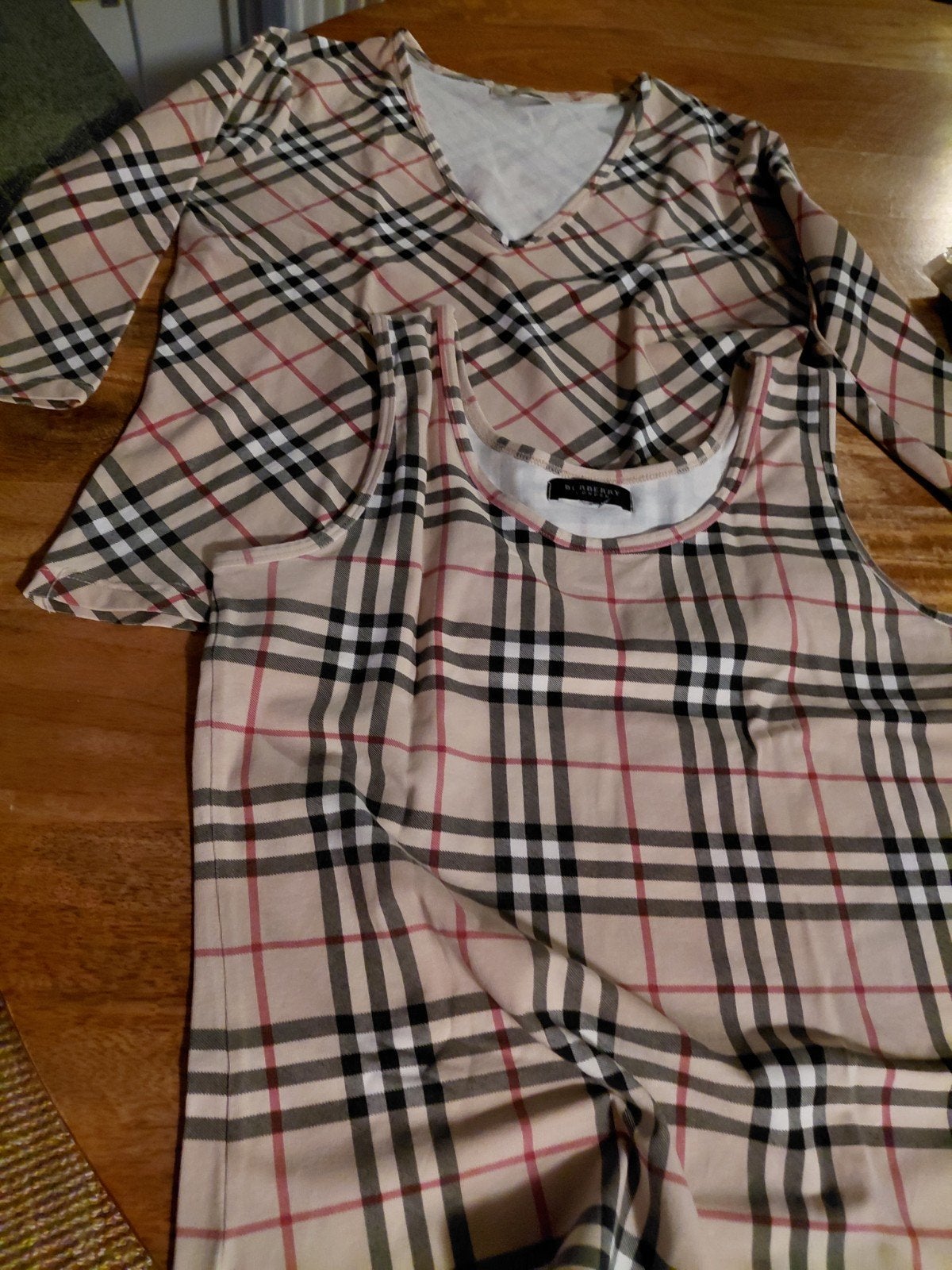 2-delige set: Top en    Burberry-stijl, maat 38, Ophalen, Gedragen, Maat 38/40 (M)