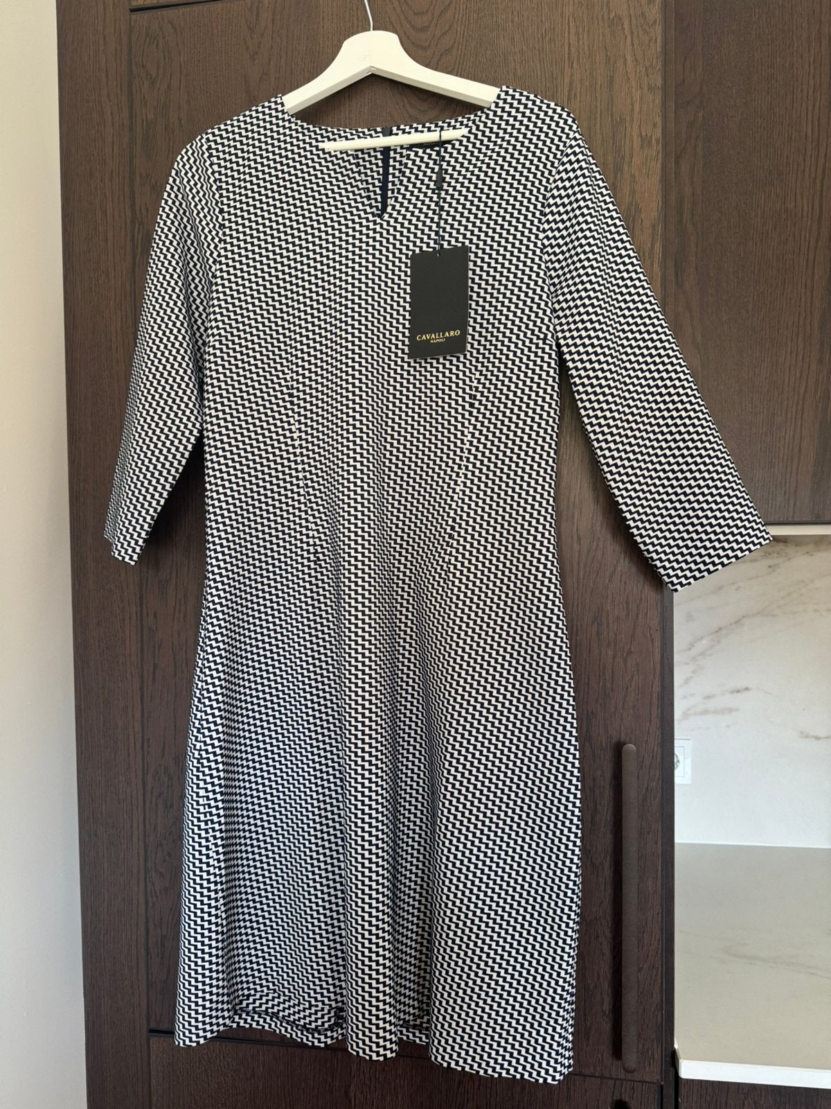 Cavallaro grafia jurk, Ophalen, Blauw, Maat 42/44 (L), Nieuw