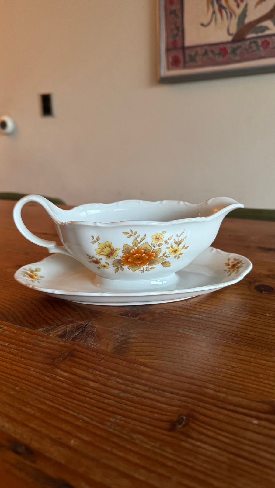 Hutschenreuther Bavaria sauskom met schotel, Ophalen of Verzenden, Zo goed als nieuw