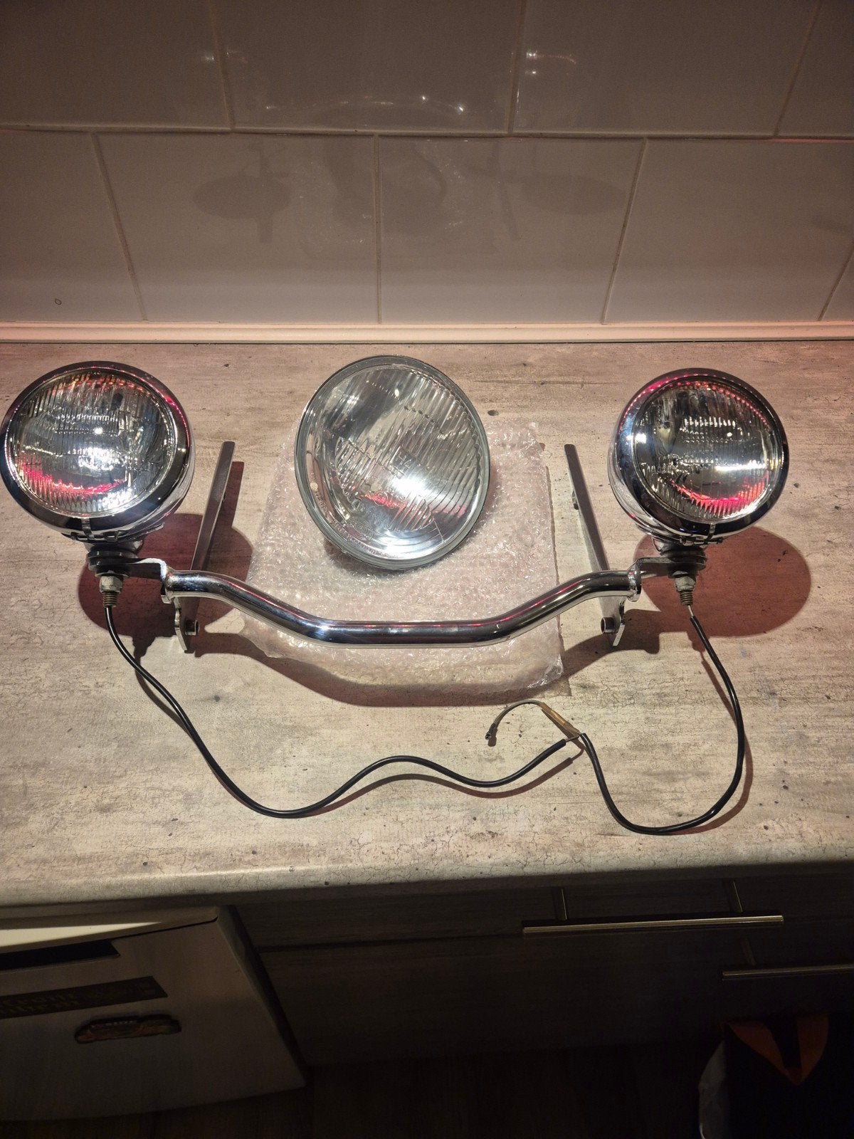 Mistlampen set voor Harley Davidson Softail Fatboy, Ophalen of Verzenden, Gebruikt