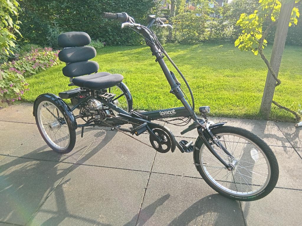 Tomcat elektrische fiets Silver Bullet driewieler, Ophalen, Gebruikt, Verstelbare zitting, Velgrem