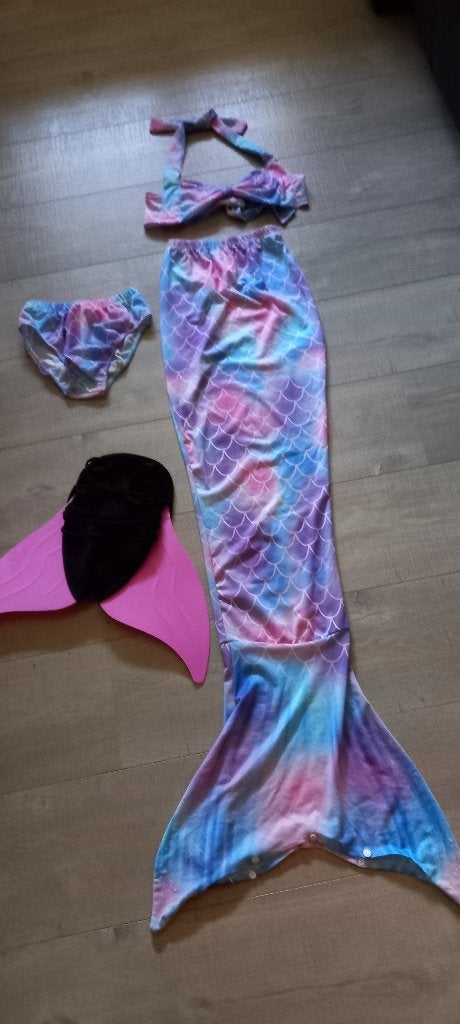 Zeemeermin zwemset maat 146/152., Gebruikt, Bikiniset, Meisje, Ophalen of Verzenden